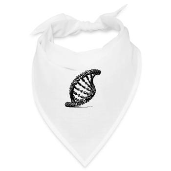 DNA Technik Kette verdrehte Kettenglieder - Bandana - Weiß - Vorne