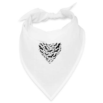 Elegante Flug Fledermäuse als Schwarm in der Nacht - Bandana - Weiß - Vorne