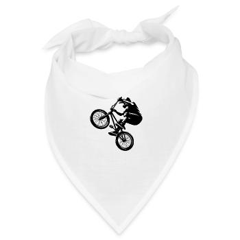 Fahrrad Sprung Hobby BMX Stunt Fahrer Fan - Bandana - Weiß - Vorne