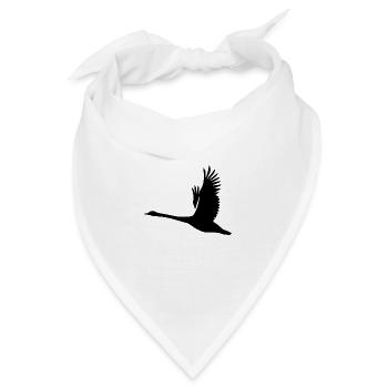 Tattoo Style Schwan - Bandana - Weiß - Vorne