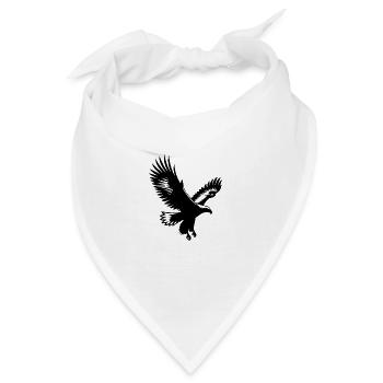 Steinadler segelt auf breiten Schwingen - Bandana - Weiß - Vorne