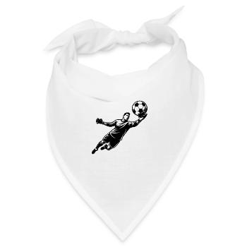 Sportliche Höchstleistung Torwart pariert Schuss - Bandana - Weiß - Vorne