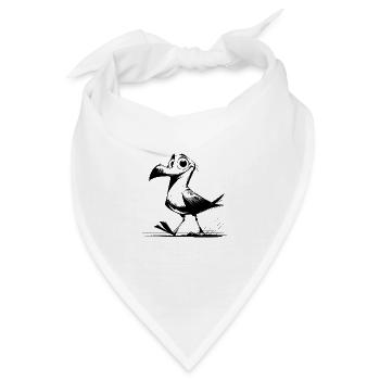 Lustiger Vogel mit dem Blick für Blödsinn - Bandana - Weiß - Vorne