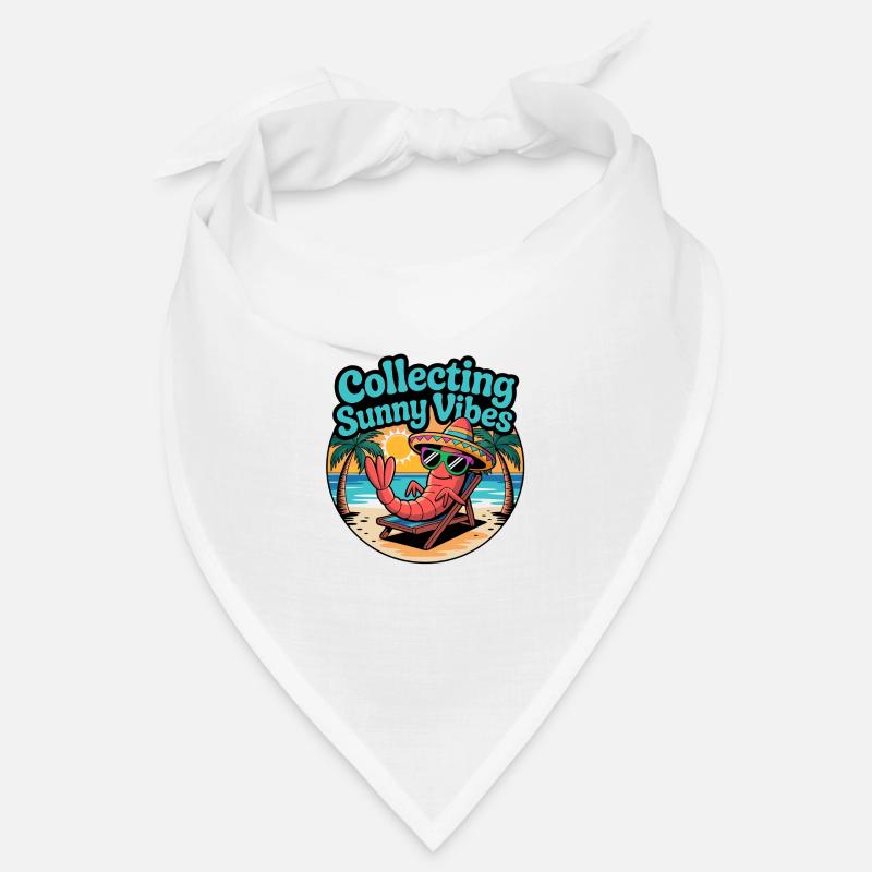 Sunny Summer Vibes Funny Crab on the Beach Bandana
