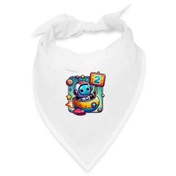 Ich bin 2 Jahre zweiter Geburtstag - Bandana - Weiß - Vorne
