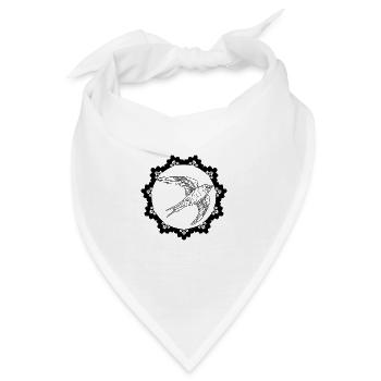 Vogel - Naturschutz Tierfreund - Bandana - Weiß - Vorne