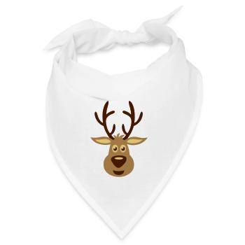 Rentier (reindeer) - Bandana - Weiß - Vorne