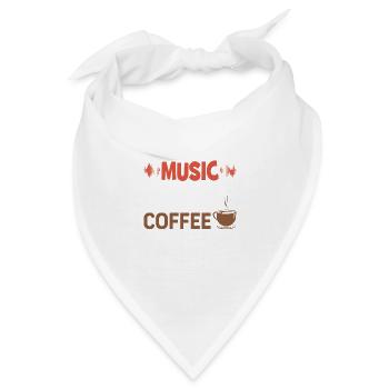 Musik löst meine Probleme, Kaffee löst den Rest - Bandana - Weiß - Vorne