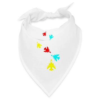 Flugzeug jet symbol - Bandana - Weiß - Vorne