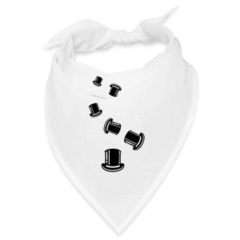 Bräutigam Zylinder - Bandana - Weiß - Vorne