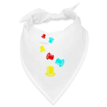 Bräutigam Zylinder - Bandana - Weiß - Vorne