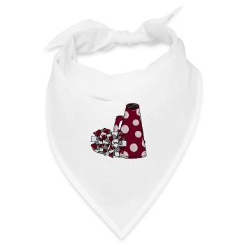 Cheer Poms Megaphon - Bandana - Weiß - Vorne