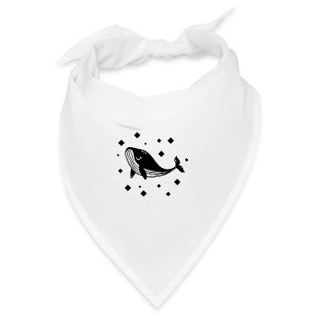 Wal - Säugetier Meerestier Naturschutz - Bandana - Weiß - Vorne