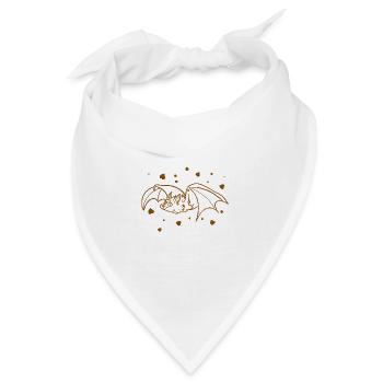 Halloween - Fledermaus Vampir Grusel - Bandana - Weiß - Vorne