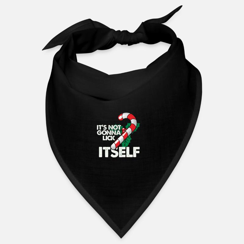 Its Not Gonna Lick Itself Christmas Candy Cane Bandana