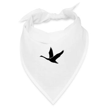 Schwan mit Flügeln Tattoo - Bandana - Weiß - Vorne