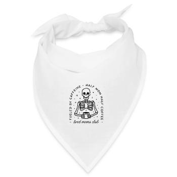 Humor Müde Mama Kaffee Lustige Zitate - Bandana - Weiß - Vorne
