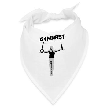 Gymnast, Turner, Turnen - Bandana - Weiß - Vorne