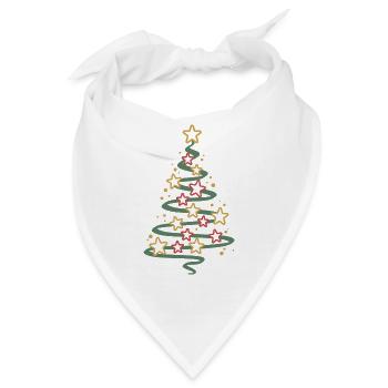 Christbaum-Sterne - Bandana - Weiß - Vorne
