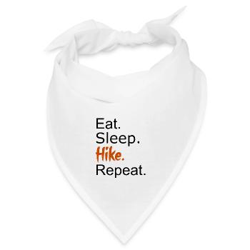 Eat. Sleep. Hike. Repeat. - Bandana - Weiß - Vorne