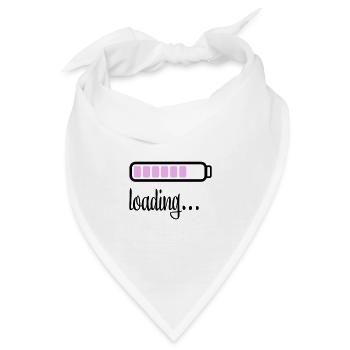 Akku Batterie loading - Bandana - Weiß - Vorne