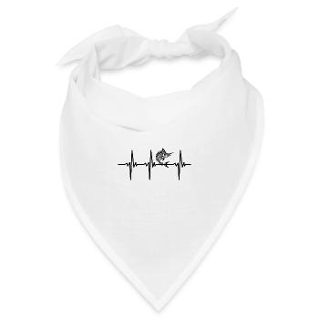 Herzschlag für springende Marline Schwertfische - Bandana - Weiß - Vorne