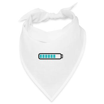 Akku Batterie loading - Bandana - Weiß - Vorne