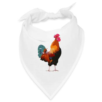 Hahn - Bandana - Weiß - Vorne