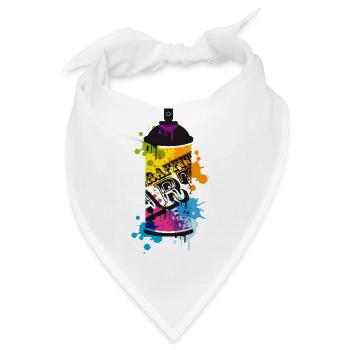 Spraydosen Graffiti - Bandana - Weiß - Vorne