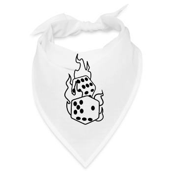würfel - Bandana - Weiß - Vorne