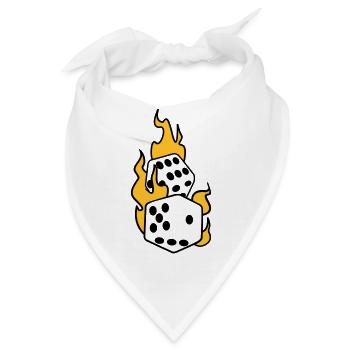 würfel - Bandana - Weiß - Vorne