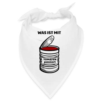 Was ist mit Tomaten passiert | Lustiger Spruch - Bandana - Weiß - Vorne