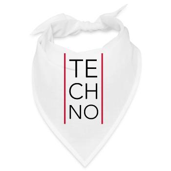 Techno - Bandana - Weiß - Vorne