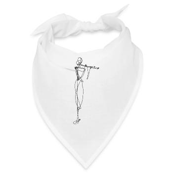 Flöte - Bandana - Weiß - Vorne