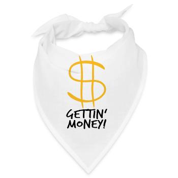 symbol dollar gettin money zeichen geld reich geld - Bandana - Weiß - Vorne