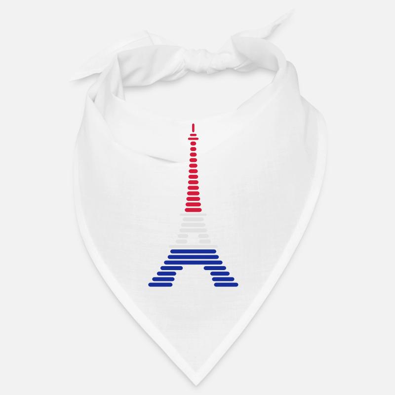 Tour Eiffel - Bleu blanc rouge - Bandana - blanc