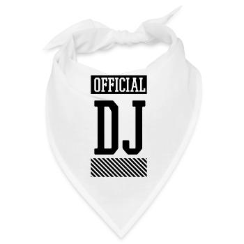 OFFICIAL DJ - Bandana - Weiß - Vorne