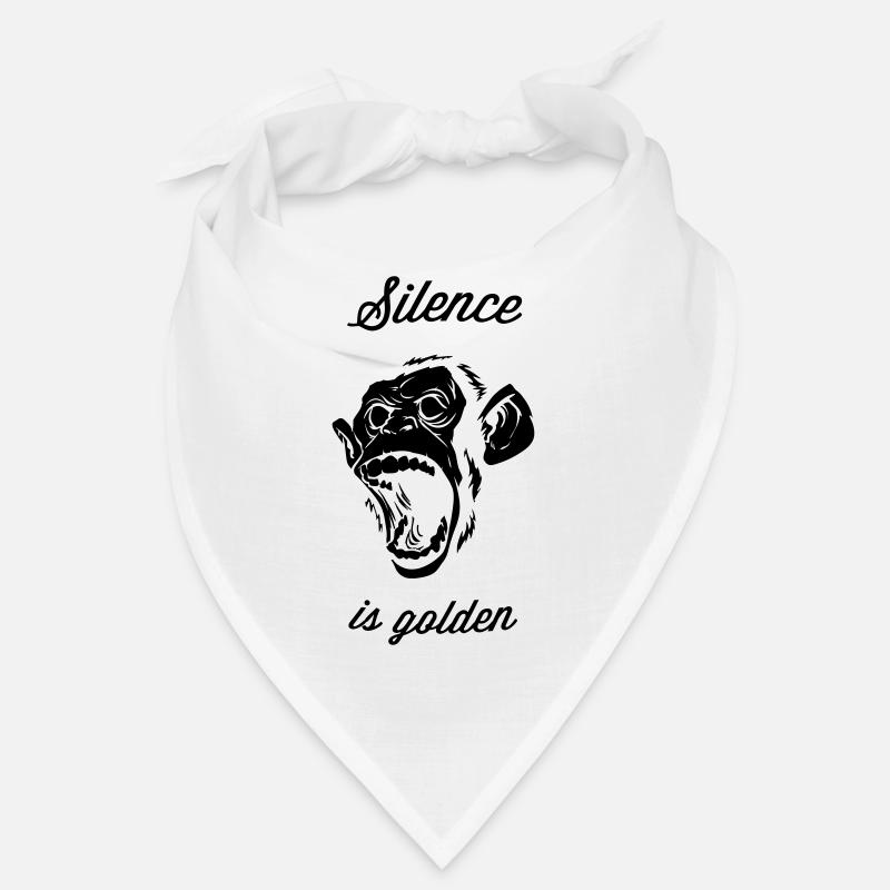 Silence is golden, Affe, Chimpanse, Brüllaffe,Chef Bandana