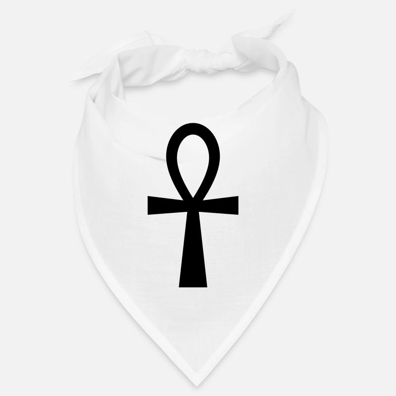 Ankh Symbol (Vector) - Bandana - Weiß