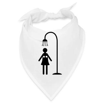 duschen hygiene lebensstil - Bandana - Weiß - Vorne