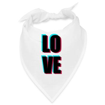 Love - Bandana - Weiß - Vorne