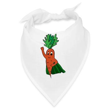 Möhre Superfood Vegan regional Alleskönner - Bandana - Weiß - Vorne