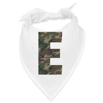 Zäher Buchstabe E im Tarnmuster! Vergrößern oder - Bandana - Weiß - Vorne