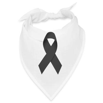 schwarze Schleife - Bandana - Weiß - Vorne