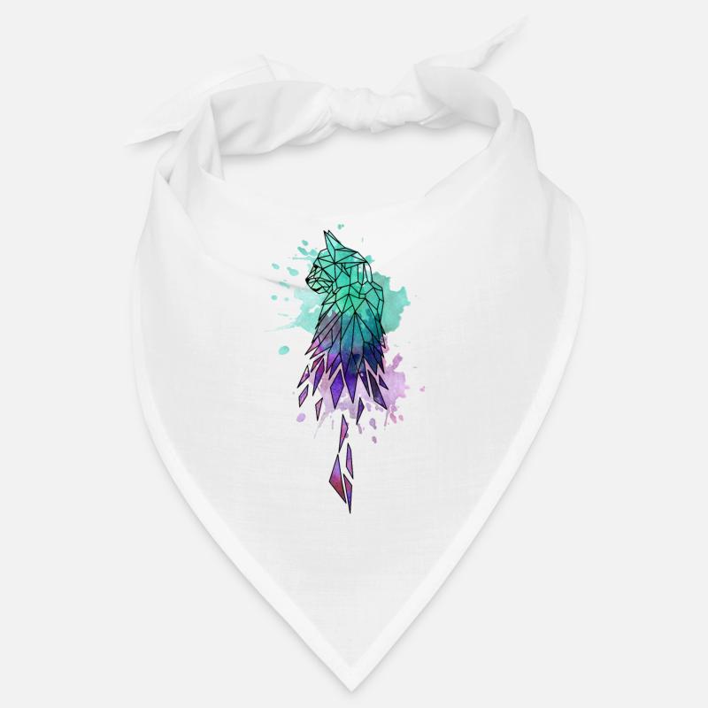 polygone aquarelle de chat Bandana