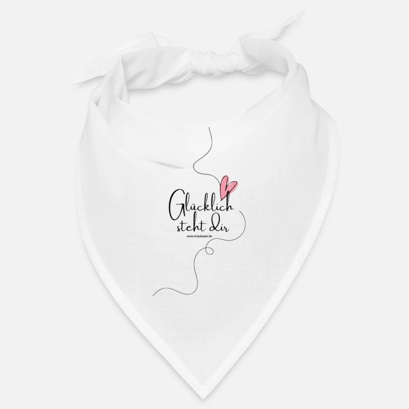 Glücklich steht dir! - Bandana - Weiß