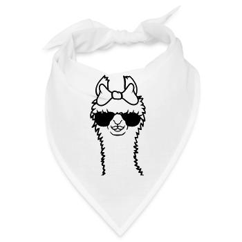Sonnenbrille Mama Lama cool - Bandana - Weiß - Vorne