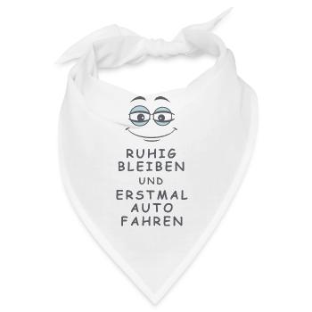 Auto fahren - Bandana - Weiß - Vorne