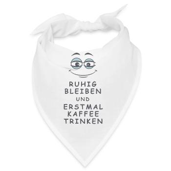 Kaffee trinken - Bandana - Weiß - Vorne