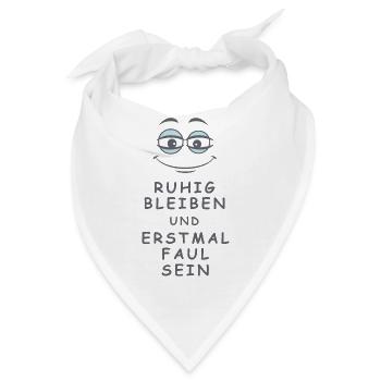 Faul sein - Bandana - Weiß - Vorne